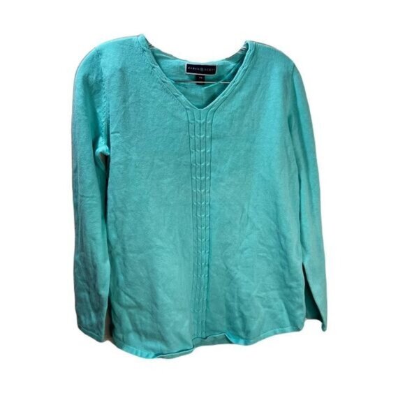 Karen Scott Women's Cotton Cable Knit Sweater‎ XS - Picture 2 of 5